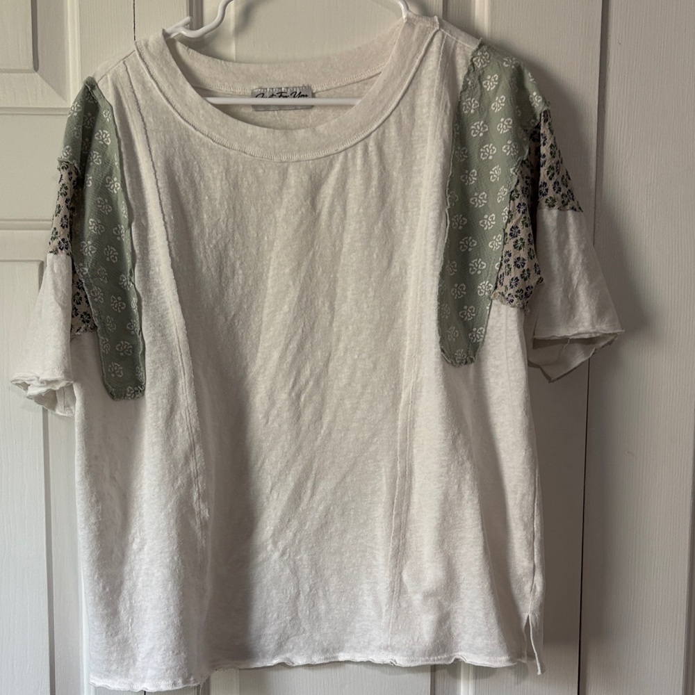 Just For You White Short-Sleeve top